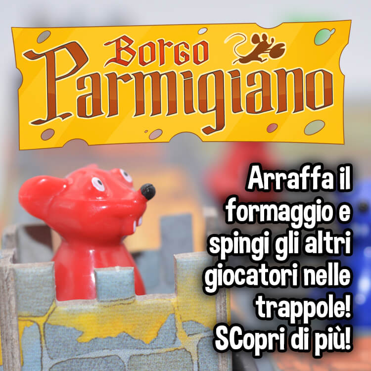 arraffa il formaggio e spingi gli altri giocatori nelle trappole! borgo parmigiano, giochi, giochi da tavolo, giochi di società, tutti in treno, coding