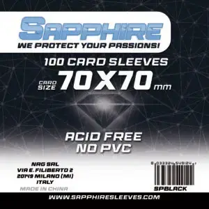 Sapphire Sleeves Black (70x70 mm)