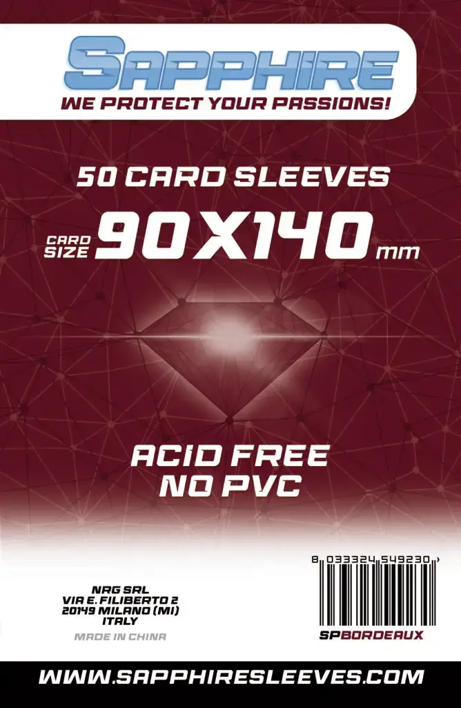 Sapphire Sleeves Bordeaux (90×140 mm)