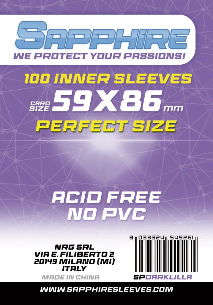 Sapphire Sleeves Dark Lilla Perfect Size (59×86 mm)