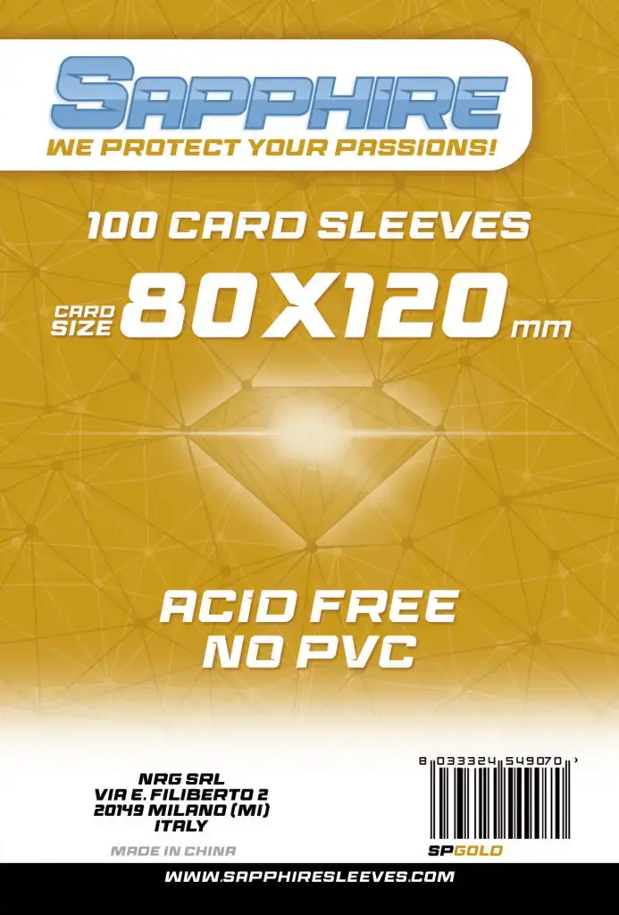 Sapphire Sleeves Gold (80×120 mm)