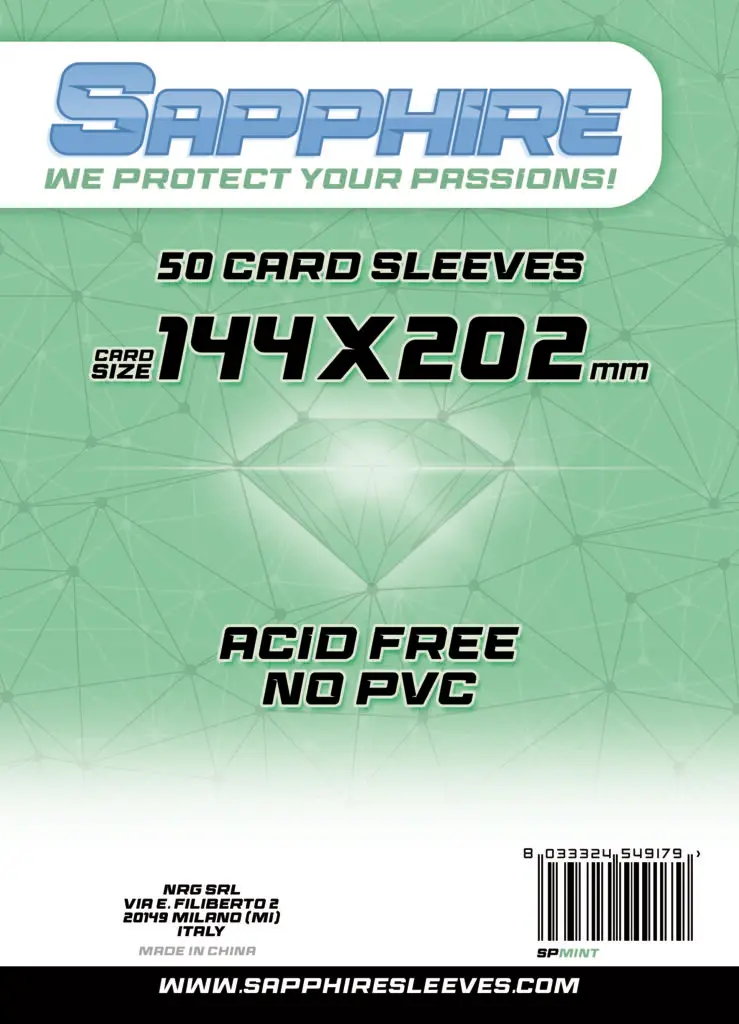 Sapphire Sleeves Mint (144×202 mm)