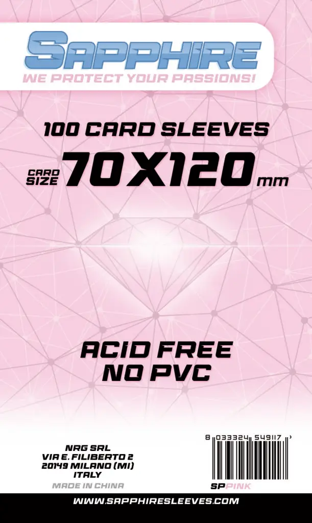 Sapphire Sleeves Pink (70×120 mm)